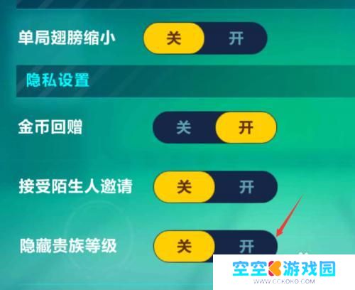 qq飞车手游怎么把贵族关掉 QQ飞车手游贵族等级隐藏方法