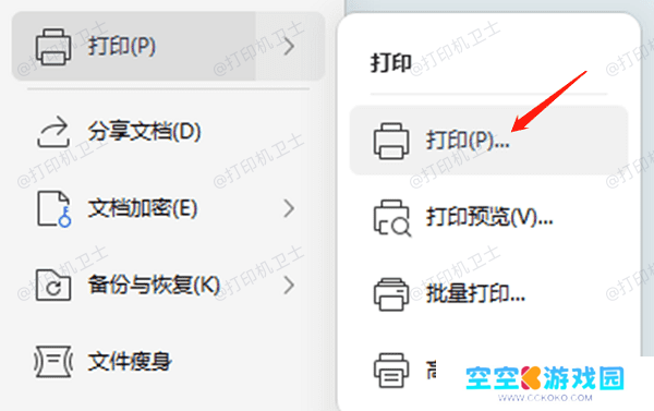 从Excel菜单中进入打印预览