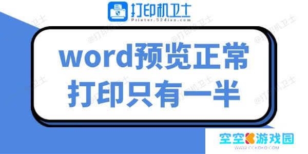 word预览正常打印只有一半