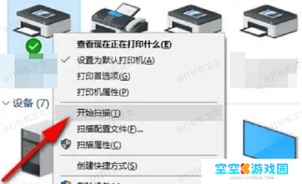 检查打印机是否支持扫描功能