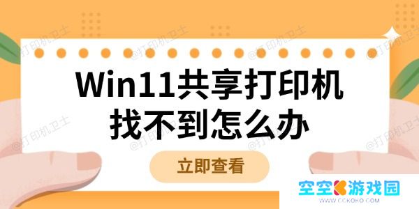 Win11共享打印机找不到怎么办